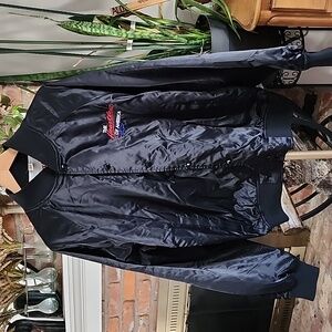 Vintage Made in USA Chevrolet Heartbreak of America Satin Racing Jacket Blk Sz L